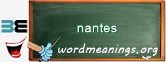 WordMeaning blackboard for nantes